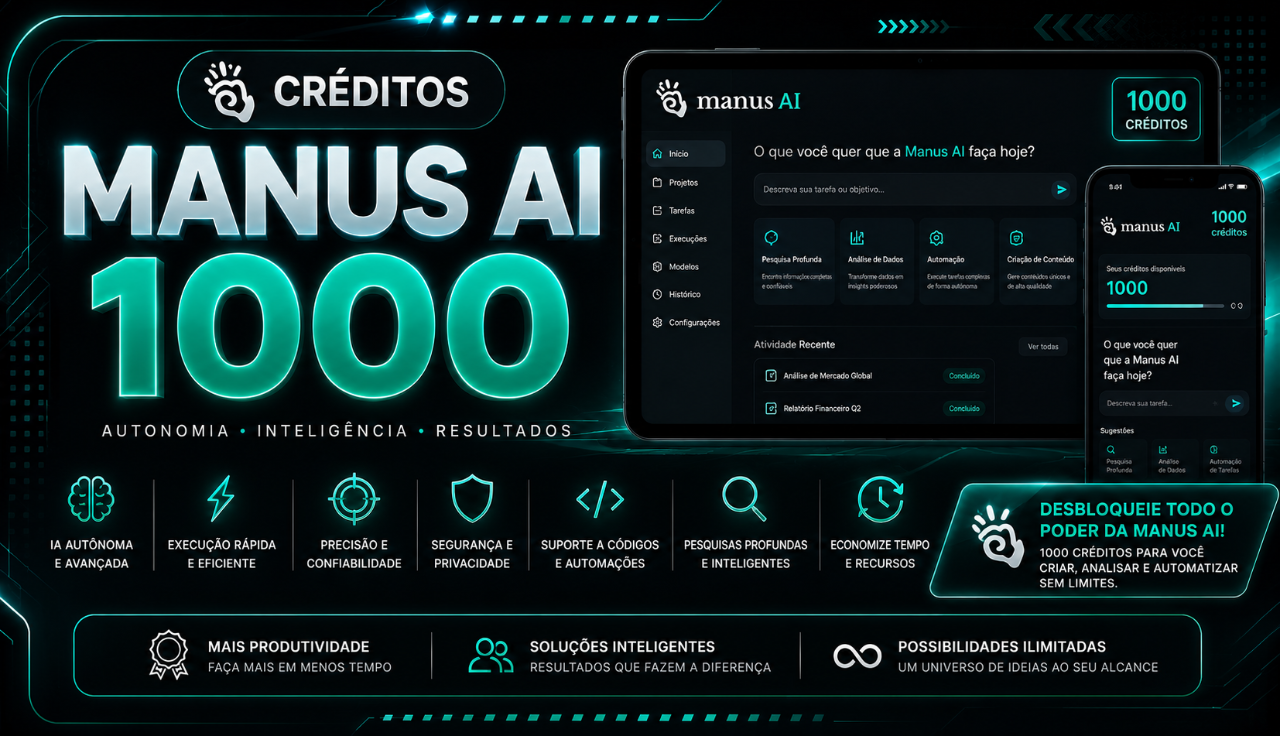 Créditos Manus AI 1000
